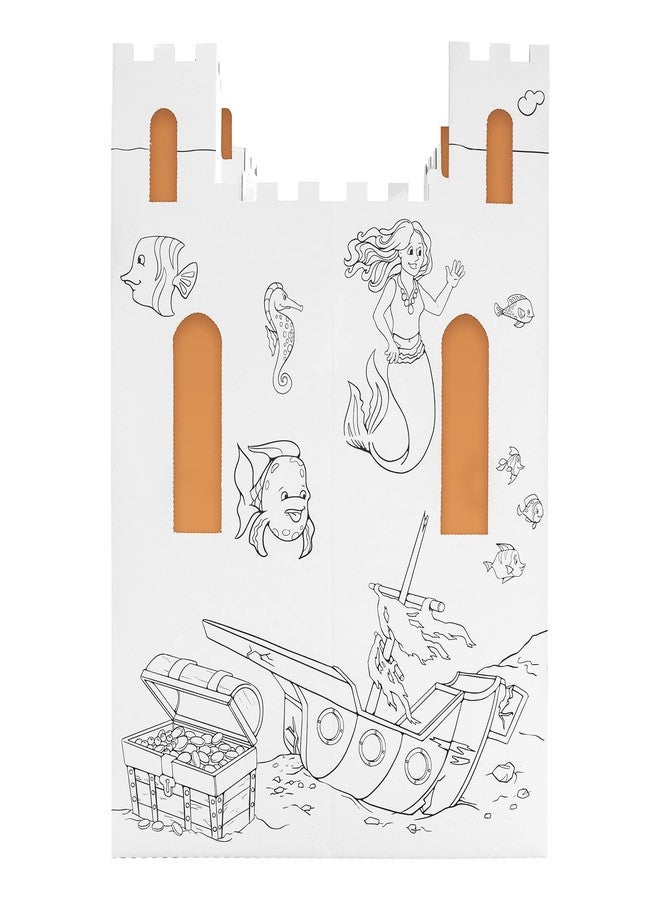Easy Playhouse Sand Castle - Kids Art & Craft for Indoor & Outdoor Fun, Color, Draw, Doodle - Decorate & Personalize a Cardboard Fort, 32 by 32 by 43. 5 inches Age 3and up - Image 3